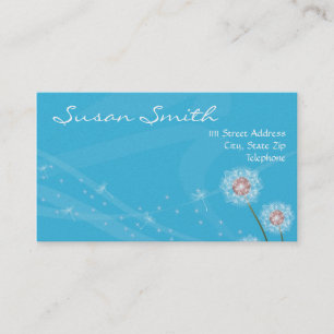 Blue Whispy Business Cards