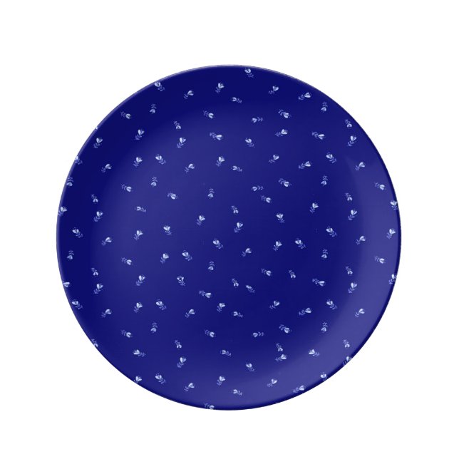 Blue & White, 21.6 cm Decorative Porcelain Plate (Front)