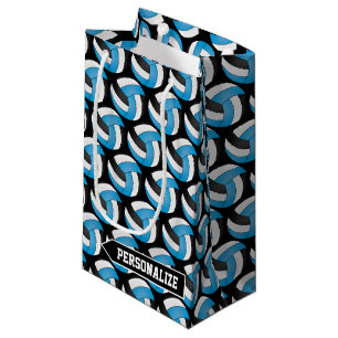  Blue,White and Black 🏐 Volleyball - Personalis Small Gift Bag