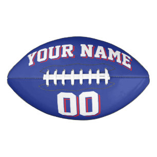 BLUE WHITE AND RED Custom Football