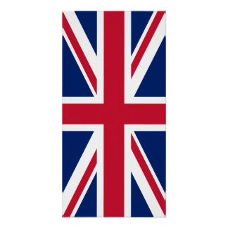 Blue White and Red Union Jack Poster