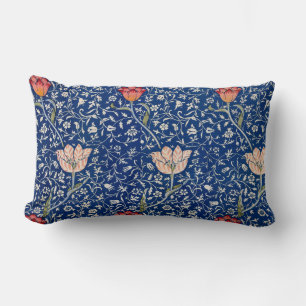 Blue, White and Tulips Floral Throw Pillow