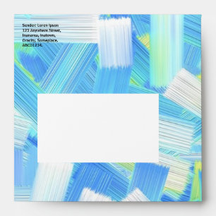 Blue White and Yellow Abstract Envelopes