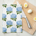 Blue White Antique Hydrangea Illustration Pattern Tea Towel<br><div class="desc">A waffle textured kitchen towel with a pattern of antique illustrations of pretty blue hydrangea blossoms is a beautiful and functional addition to any kitchen. The waffle texture adds extra absorbency to the towel, making it perfect for cleaning up spills or drying dishes. The hydrangea flowers provide a touch of...</div>