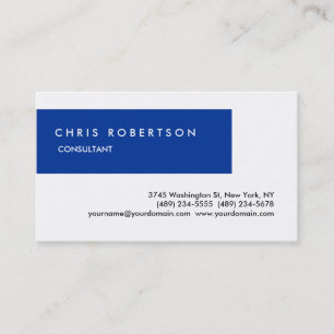 Blue White Attractive Charming Business Card