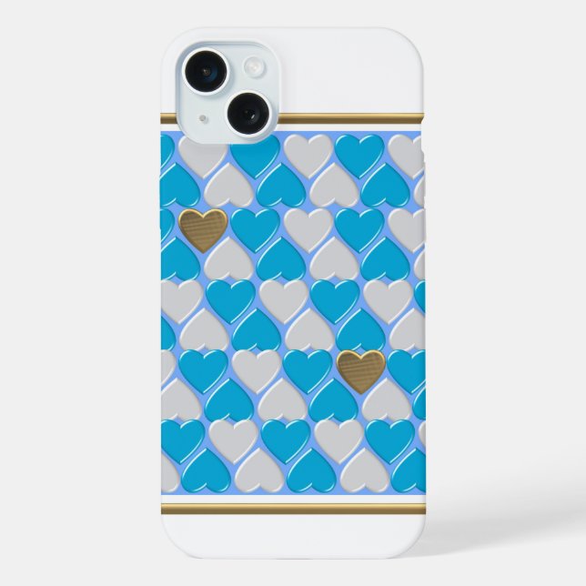 Blue, white Bavarian pattern. Case-Mate iPhone Cas Case (Back)