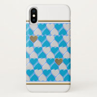 Blue, white Bavarian pattern. Case-Mate iPhone Cas