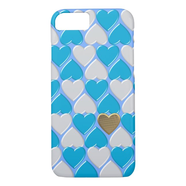Blue, white Bavarian pattern. Case-Mate iPhone Case (Back)