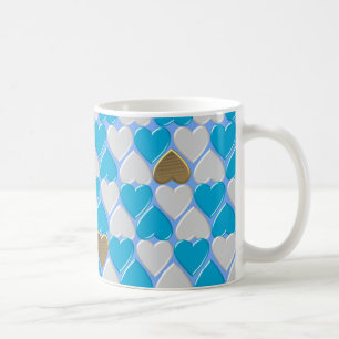 Blue, white Bavarian pattern. Coffee Mug