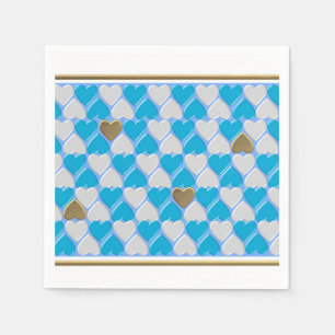 Blue, white Bavarian pattern. Napkin