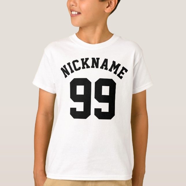 Blue White & Black Kids | Sports Jersey Design T-Shirt (Front)