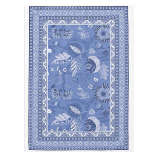 Blue White Bohemian Pattern  Tablecloth