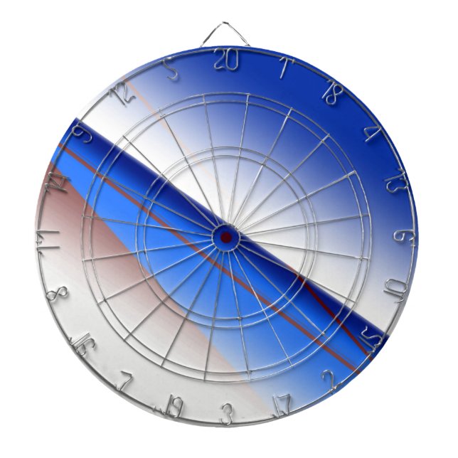 Blue white brown simple pattern custom colourful t dartboard (Front)