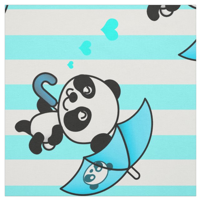 Blue White Candy Striped  Fabric (Swatch)