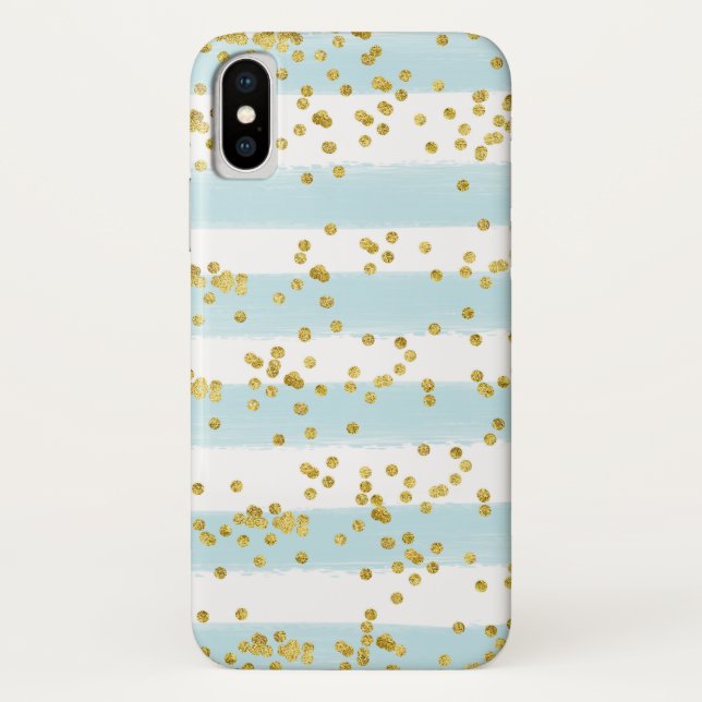 Blue, White Case-Mate Barely There iPhone X Case (Back)