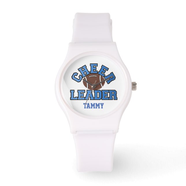 Blue & White Cheerleader's Custom Watch (Front)
