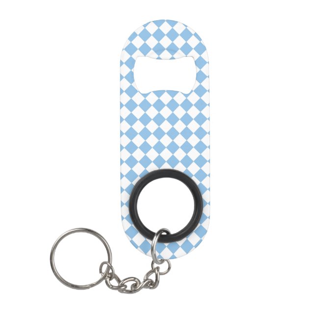 Blue White Chequered Diamond Pattern (Front)