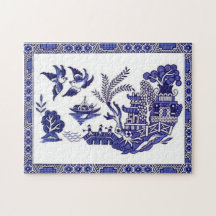 Blue & White China Blue Willow Design