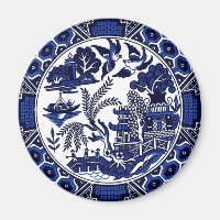 Blue & White China Blue Willow Design