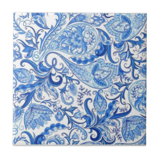 Blue White China Porcelain Pattern #101A Tile
