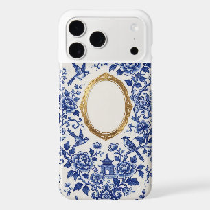 Blue White Chinoiserie Birds Peony Personalised