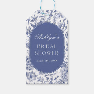 Blue White Chinoiserie Bridal Shower Gift Tag