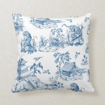 Blue & White Chinoiserie Pillow