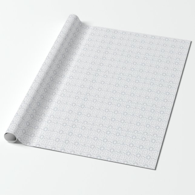 Blue White Chinoiserie Repeating Pattern Wrapping Paper (Unrolled)