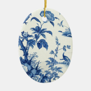 Blue & White Chinoiseries  Ceramic Tree Decoration