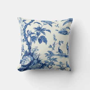 Blue & White Chinoiseries  Cushion
