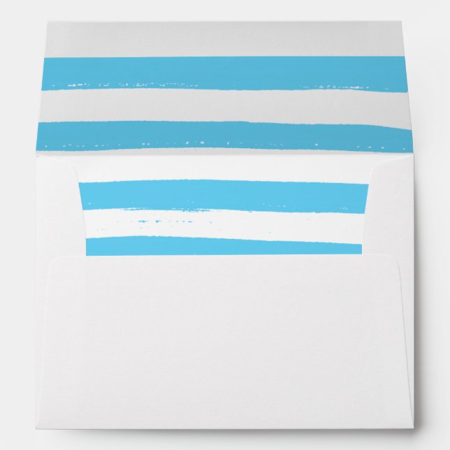 Blue & White Christmas Holiday 7x5 Envelope (Back (Bottom))