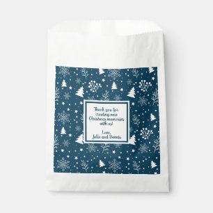 Blue & White Christmas Trees Party Favour Bags