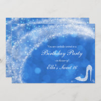 Blue & White Cinderella Sparkle High Heel Party