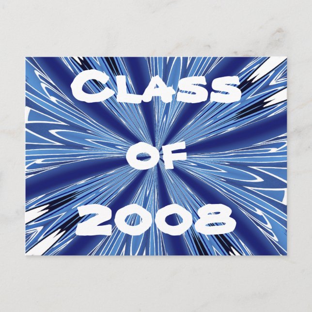 Blue & White Class of 2008 Postcard (Front)