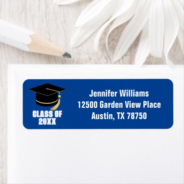 Blue White Class of 2026 Graduation Return Address (Insitu)