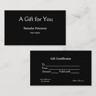 blue white classic business certificates gift cert