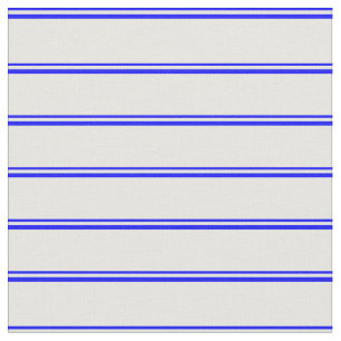 Blue & White Coloured Lined/Striped Pattern Fabric