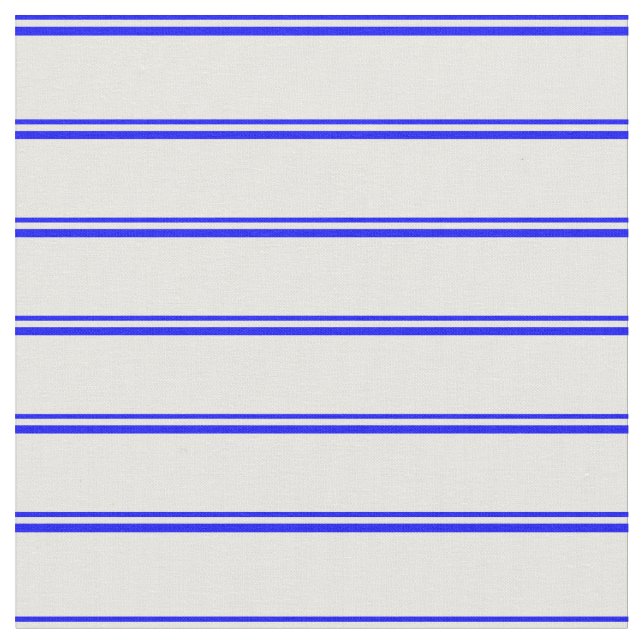 Blue & White Coloured Lined/Striped Pattern Fabric (Close Up)