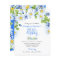 Blue White Country Daisy 80th Birthday Invite