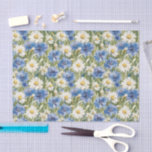 Blue White Daisy Flowers Birthday Tissue Paper<br><div class="desc">Blue White Daisy Flowers Birthday</div>