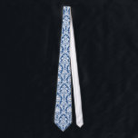 Blue & White Damask Tie<br><div class="desc">Blue and white damask tie.</div>