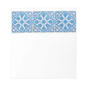 Blue White Delft Cornflower Art Notepad
