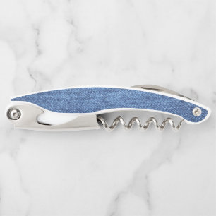Blue White Denim Texture Look Image Corkscrew
