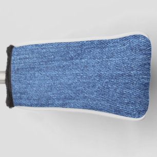 Blue White Denim Texture Look Image Golf Head Cover