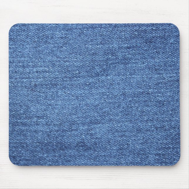 Blue White Denim Texture Look Image Mouse Pad (Front)