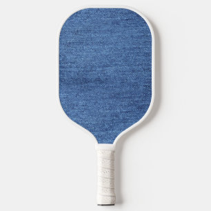Blue White Denim Texture Look Image Pickleball Paddle