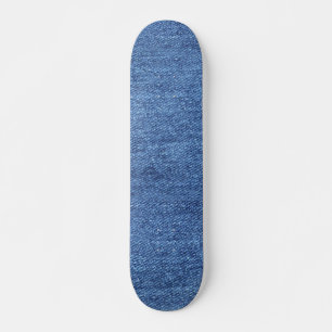 Blue White Denim Texture Look Image Skateboard
