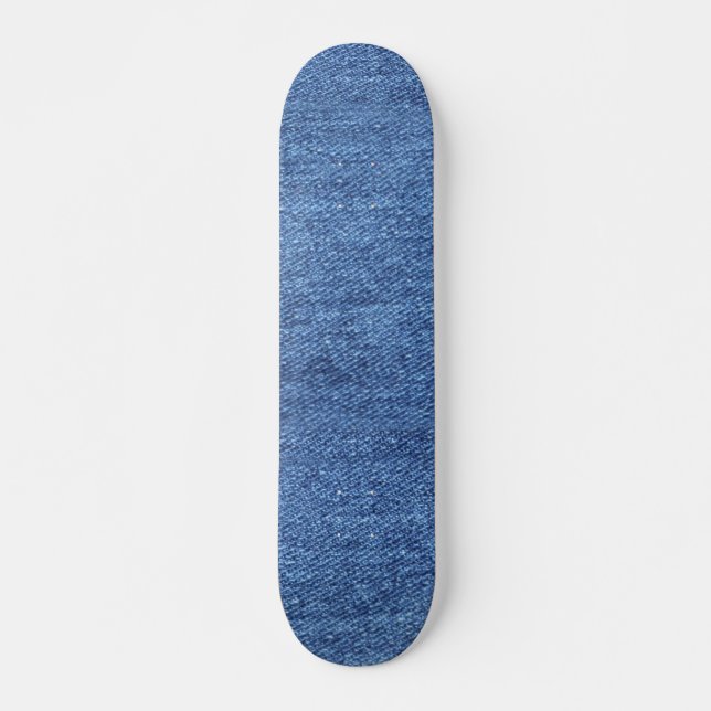 Blue White Denim Texture Look Image Skateboard (Front)