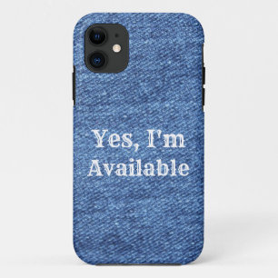 Blue White Denim Theme Wedding Case-Mate iPhone Case