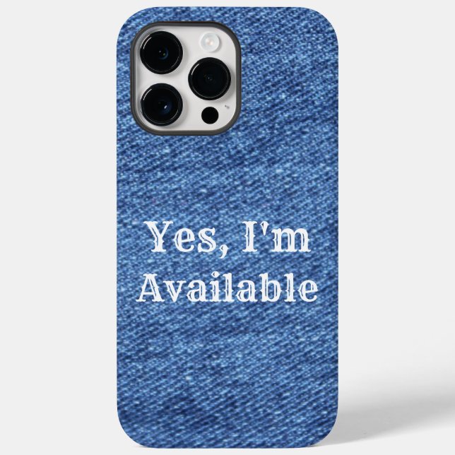 Blue White Denim Theme Wedding Case-Mate iPhone Case (Back)